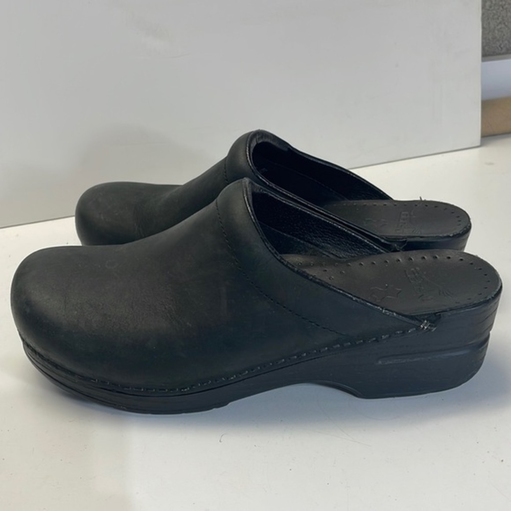 Dansko Black Leather Clogs - Classic Slip-On Mules